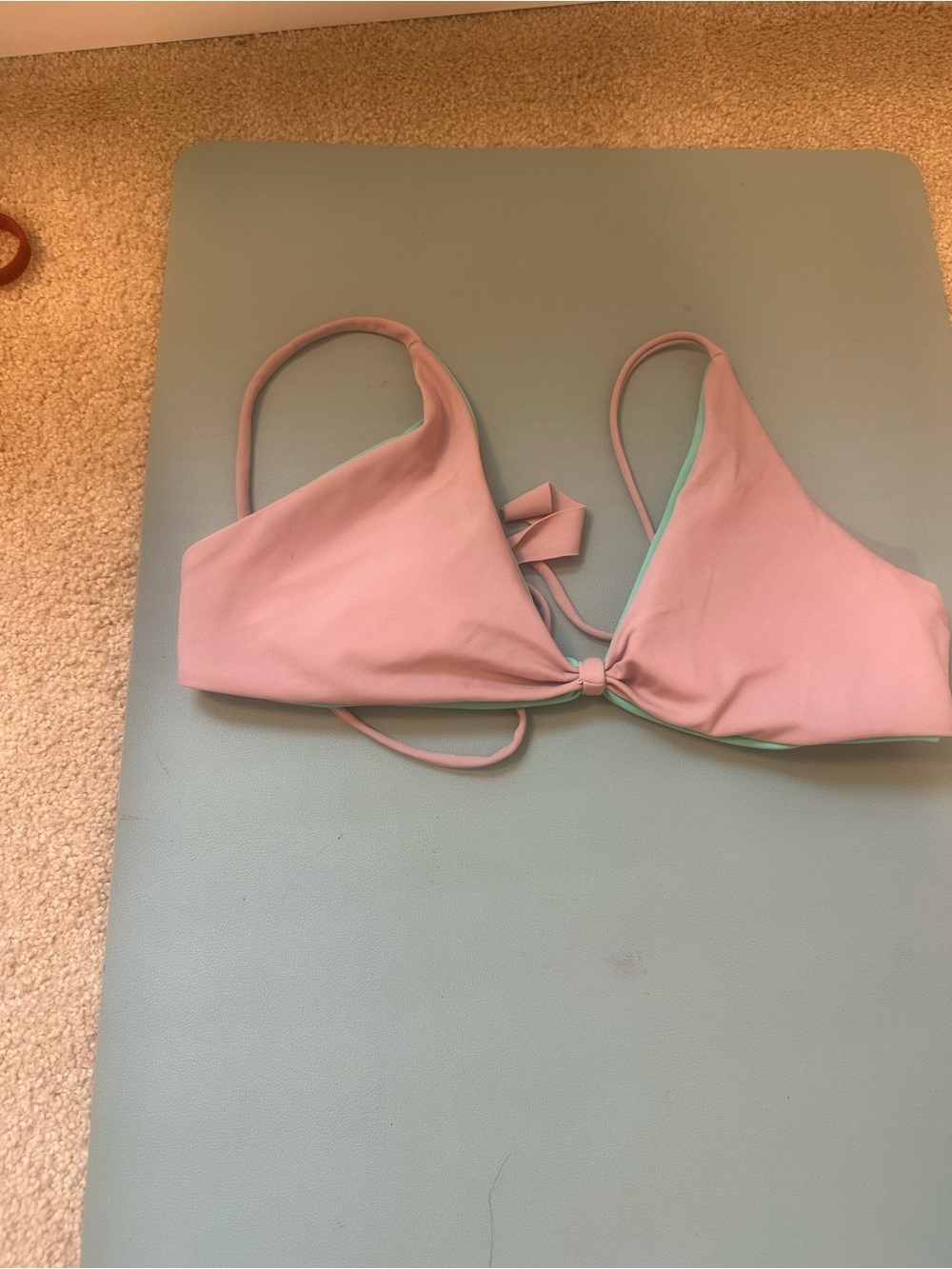 Reversible Pastel Pink & Mint Bikini Top